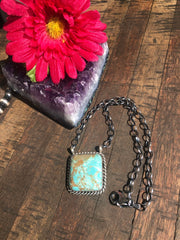 Square #8 Turquoise Necklace #3