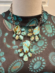 3 Stone Royston Cluster Necklace