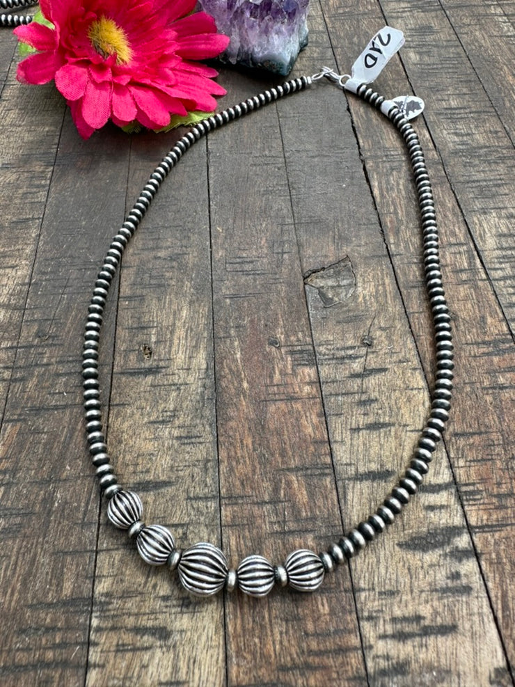 18" Fluted Pearl Necklace