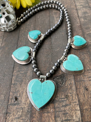 Kingman Heart Necklace- E