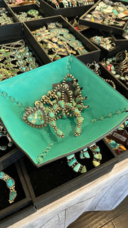 Turquoise Tooled Tray