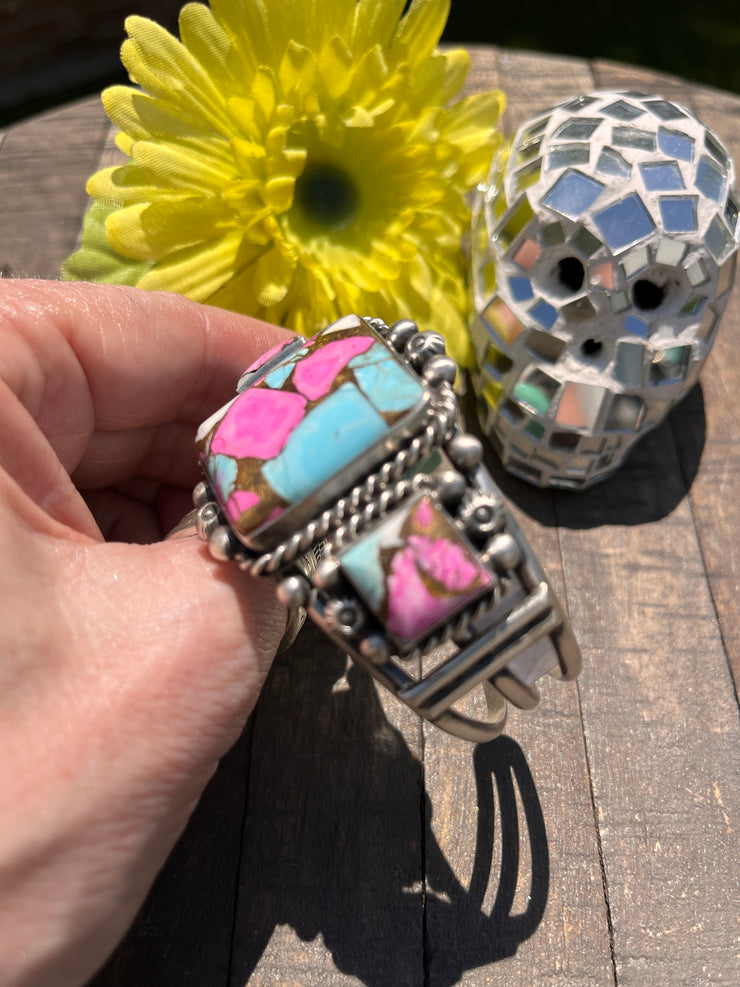 3 Stone Cotton Candy Kingman Cuff A-D