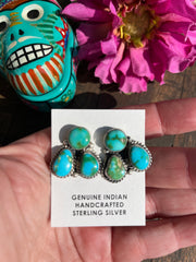 3 Stone Sonoran Gold Earrings #5
