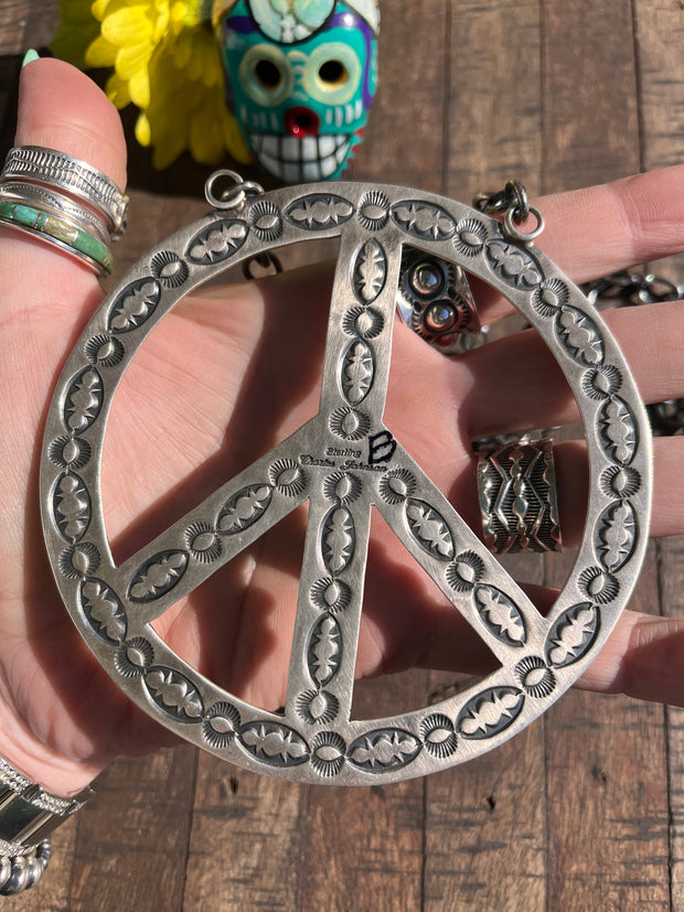 The HCC Kingman Peace Sign Necklace B