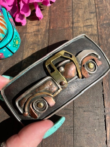 Mixed Metals Truck Belt Buckle