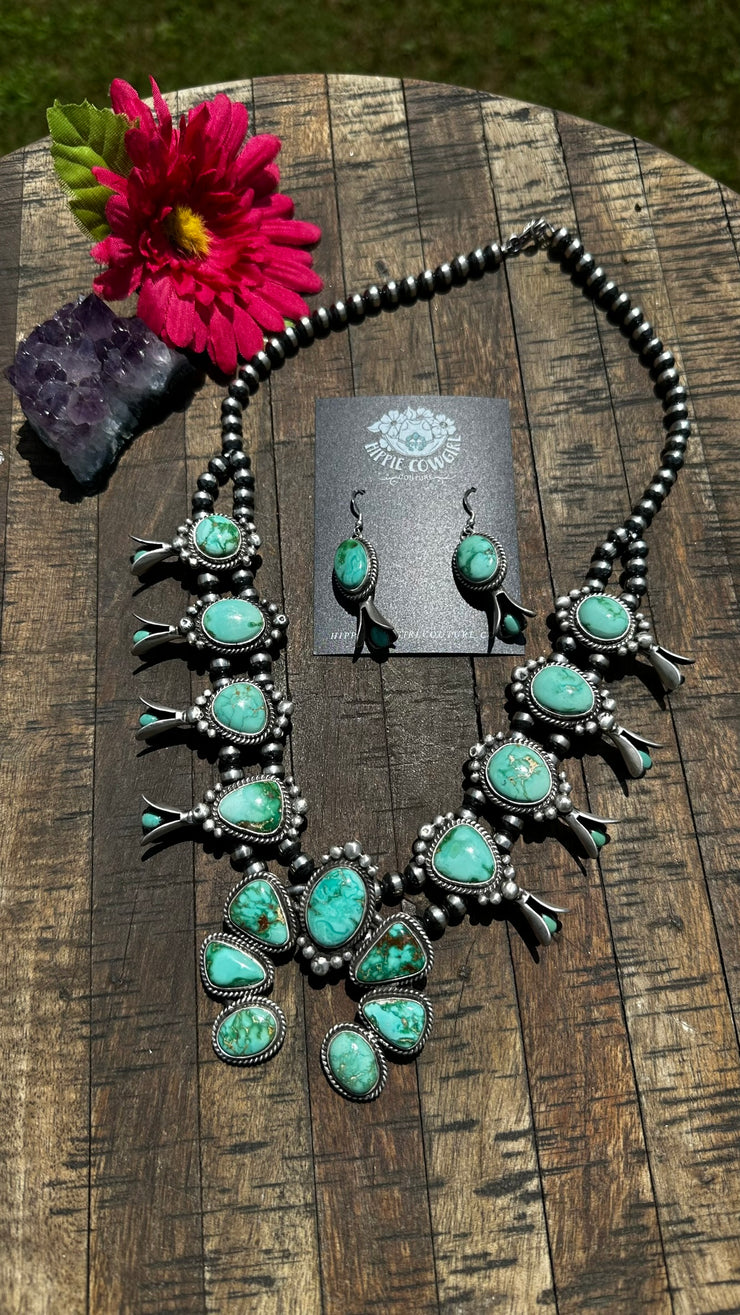 Sonoran Gold Turquoise Squash Blossom Set