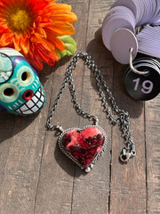 Dahlia Rose Heart Necklace 11-20