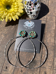Green Kingman Cluster Hoop