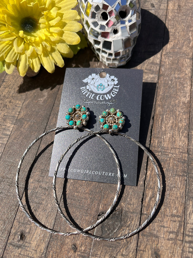 Green Kingman Cluster Hoop