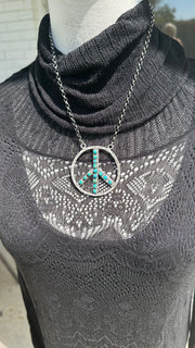 Green HCC Peace Sign Necklace