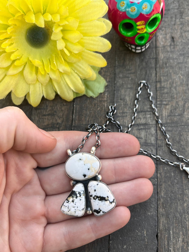 3 stone White Buffalo Necklaces #1-5