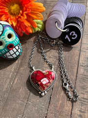 Dahlia Rose Heart Necklace 11-20