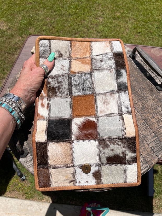 Cowhide Patchwork XL wallet