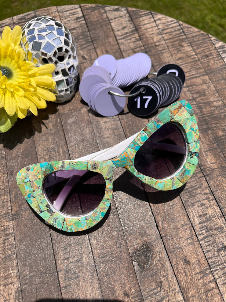 Handmade Kingman Inlay Sunglasses #17