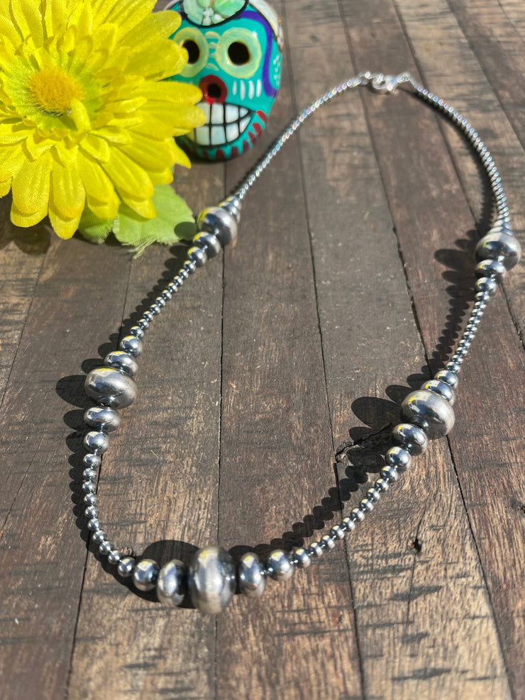 20" Triple Graduated Rondelle "Navajo Style" Pearls