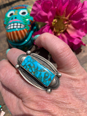 High Grade Kingman Turquoise Ring Sz 8