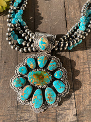 Royston Pendant on 4 Strand Bead Necklace