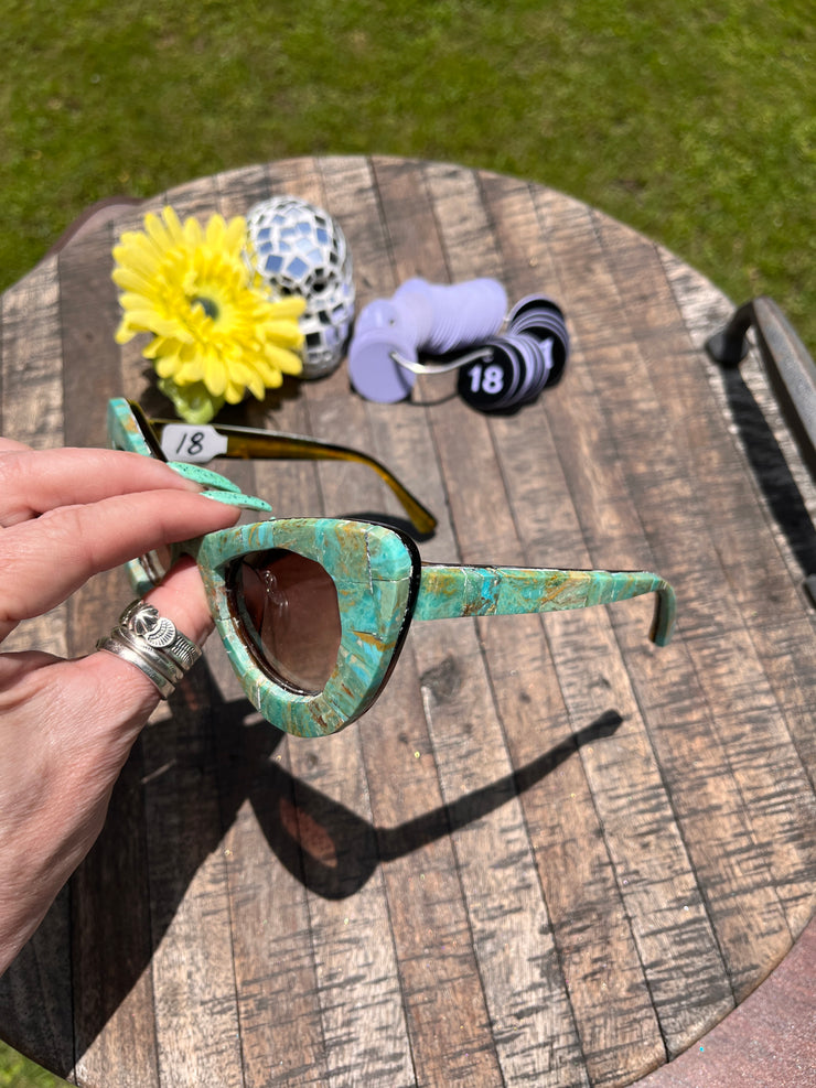 Handmade Kingman Inlay Sunglasses #18