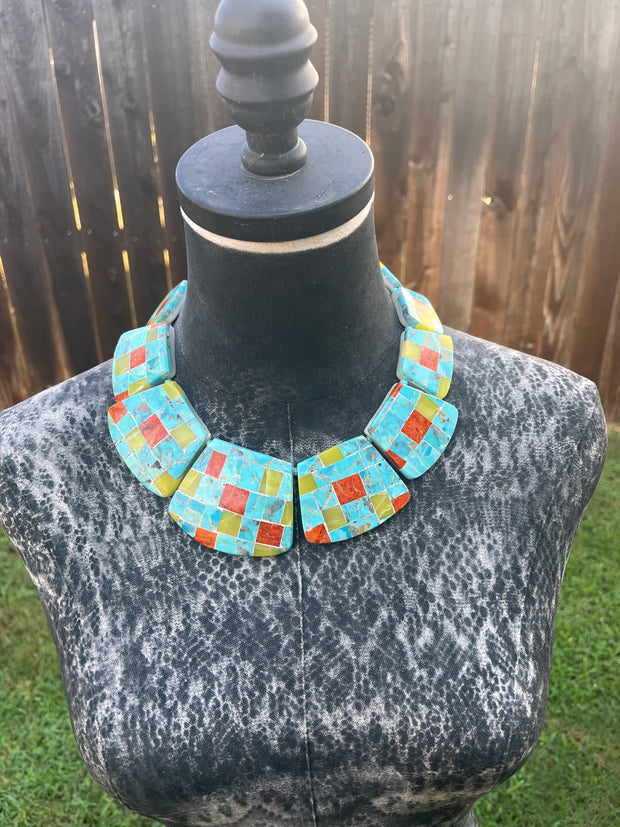 Inlay Collar Necklace