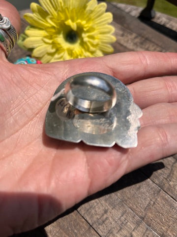 Bear Inlay Ring Sz 9 1/2
