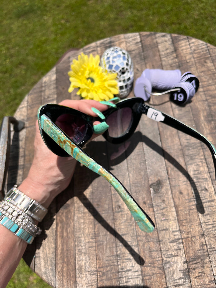 Handmade Kingman Inlay Sunglasses #19