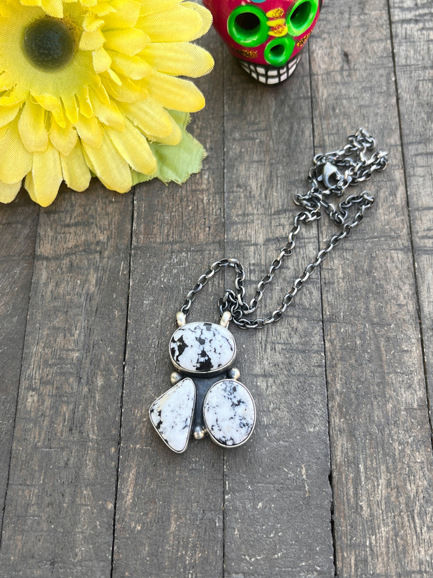 3 stone White Buffalo Necklaces #1-5