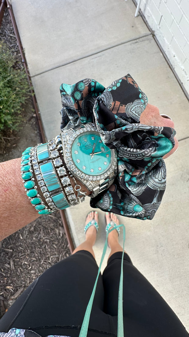 Turquoise Scrunchie