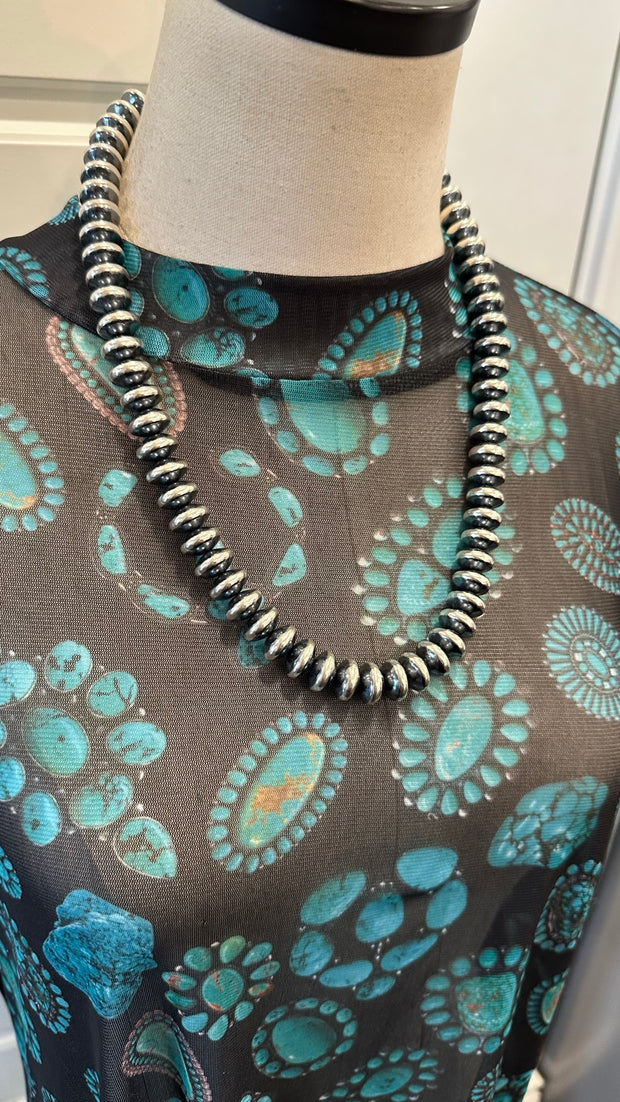 14mm 24" Rondelle "Navajo Style" Pearls