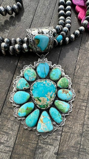 Multi Strand Pearl and Sonoran Gold Pendant Necklace #2