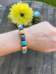 Multi Stone Eternity Bangle