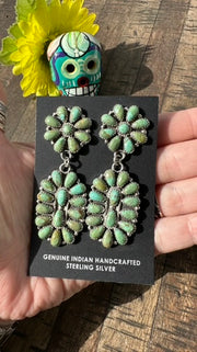 Turquoise Cluster Dangle Earrings