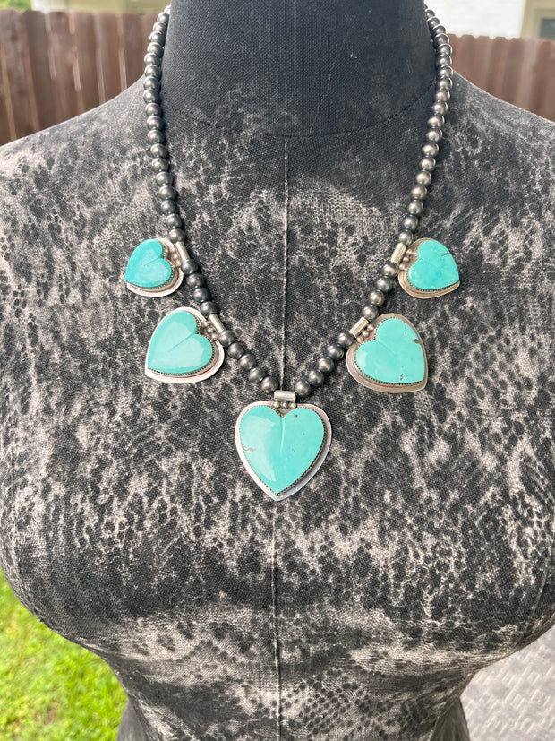Kingman Heart Necklace- E