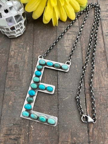 Custom Letter E Necklace