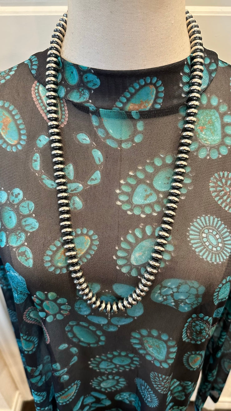 12mm 30" Rondelle "Navajo Style" Pearls