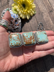 3 Stone Square Necklace #1-9