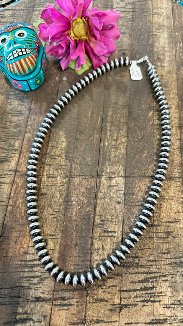 10mm 24" Rondelle "Navajo Style" Pearls