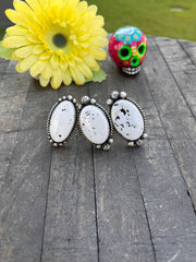 Adjustable White Buffalo Ring