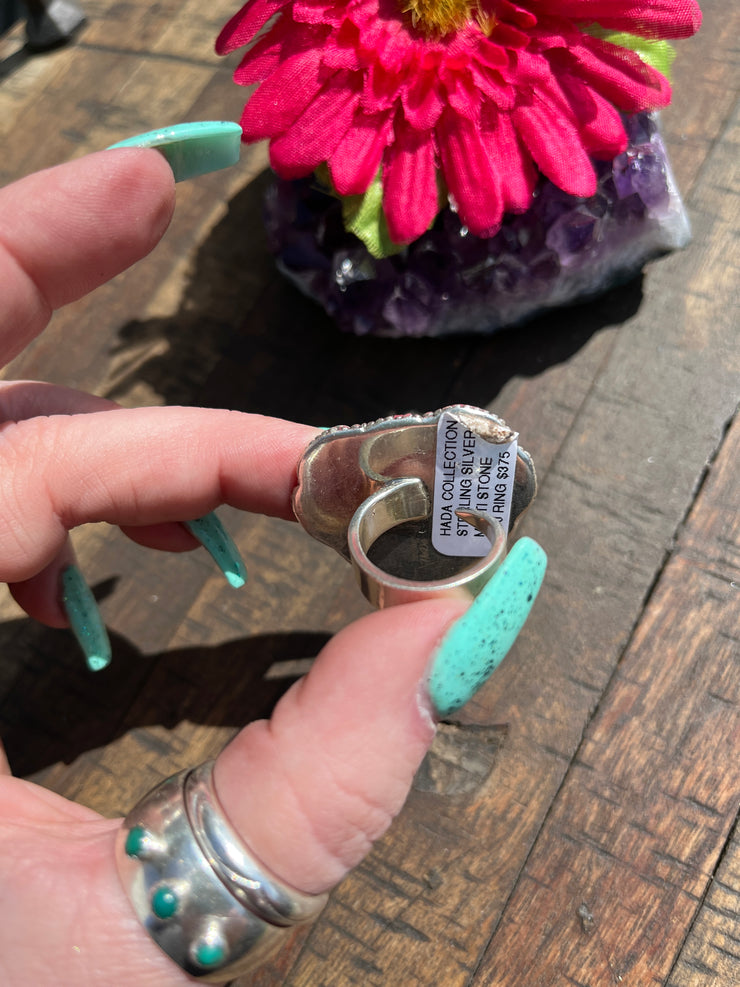 Adjustable Kingman Heart Ring