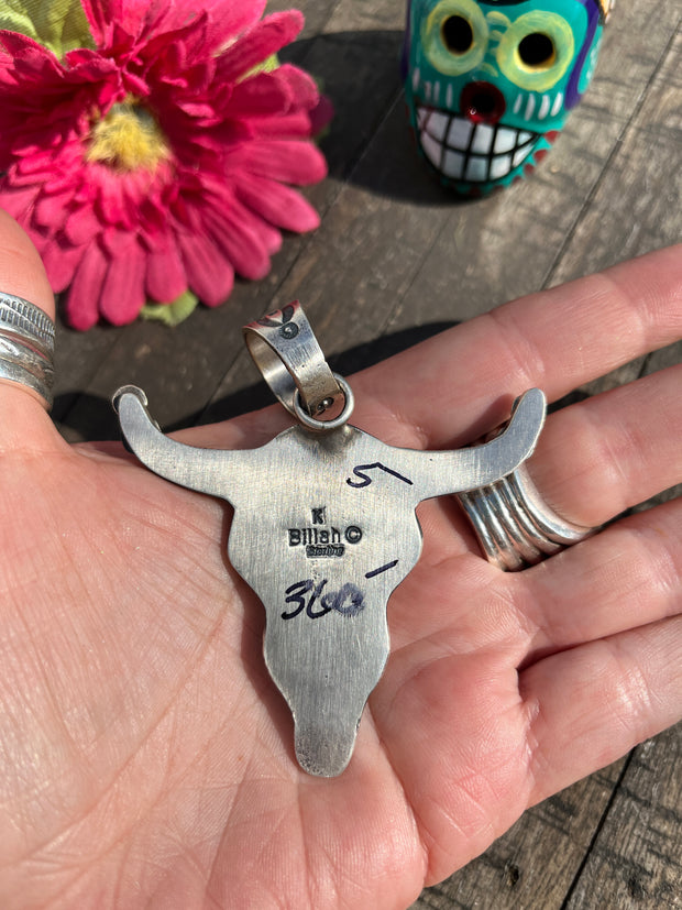 Longhorn Stamped Pendant #5