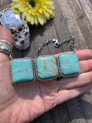 3 Stone Square Necklace #1-9