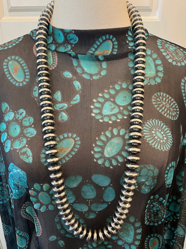 16mm 36" Rondelle "Navajo Style" Pearls