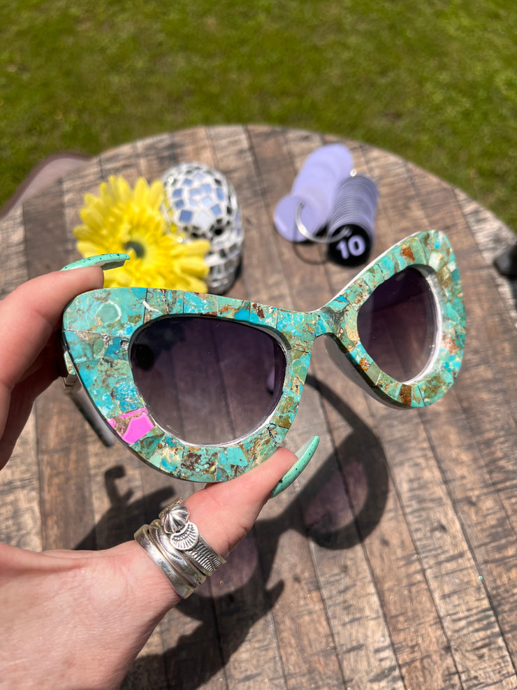Handmade Kingman Inlay Sunglasses #10