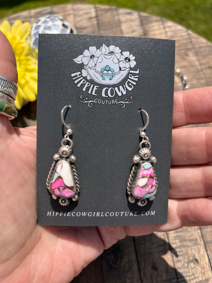 4 Stone Cotton Candy Mini Lariat B