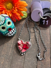 Dahlia Rose Heart Necklace 11-20