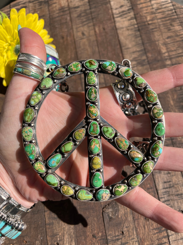 The HCC Mixed Mines Peace Sign Necklace 5