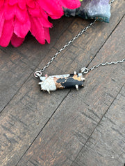 Waterproof White Buffalo Remix Bar Necklace #2