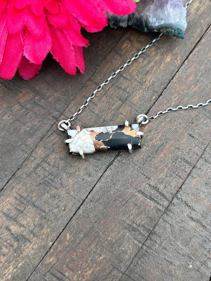 Waterproof White Buffalo Remix Bar Necklace #2