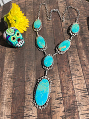 Kingman Turquoise Lariat Set