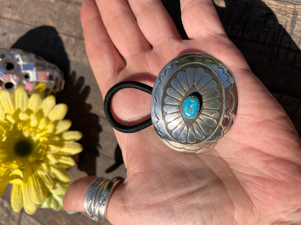 Turquoise Concho Hair Tie
