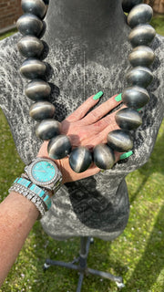 30" 40mm Navajo Pearls